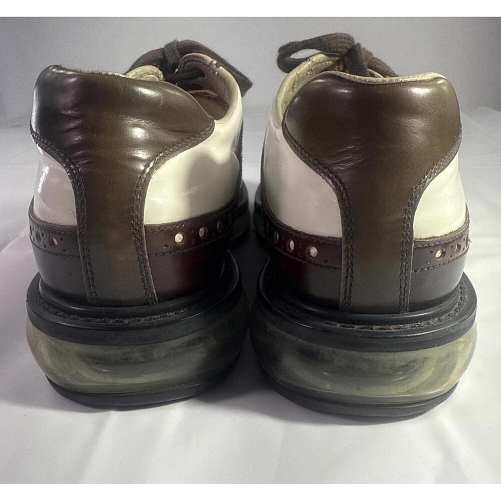 Prada White & Burgundy Men’s Perforated leather Lace-up Sui Generis Design 9.5EE - Picture 3 of 9